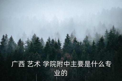  广西 艺术 学院附中主要是什么专业的