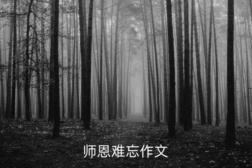师恩难忘作文