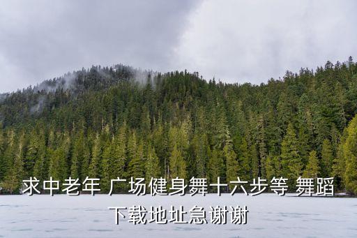 求中老年 广场健身舞十六步等 舞蹈下载地址急谢谢