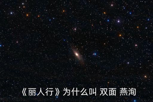 《丽人行》为什么叫 双面 燕洵