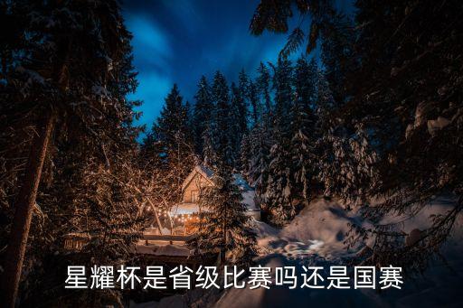  星耀杯是省级比赛吗还是国赛