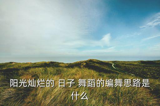 阳光灿烂的 日子 舞蹈的编舞思路是什么