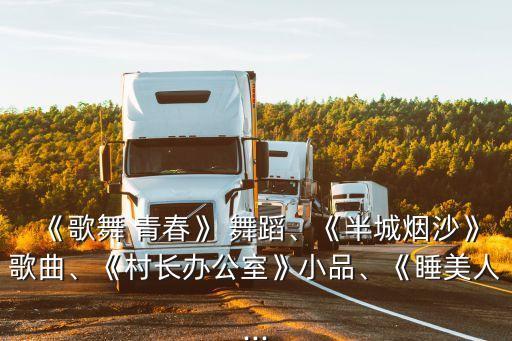 《歌舞 青春》 舞蹈、《半城烟沙》歌曲、《村长办公室》小品、《睡美人...