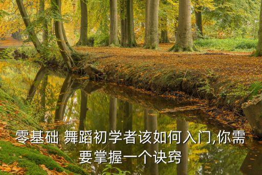 零基础 舞蹈初学者该如何入门,你需要掌握一个诀窍