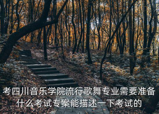 考四川音乐学院流行歌舞专业需要准备什么考试专案能描述一下考试的