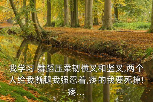 我学习 舞蹈压柔韧横叉和竖叉,两个人给我撕腿我强忍着,疼的我要死掉!疼...
