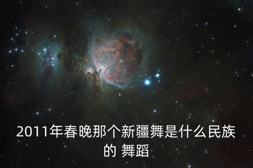 2011年春晚那个新疆舞是什么民族的 舞蹈