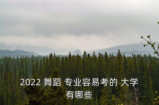 2022 舞蹈 专业容易考的 大学有哪些
