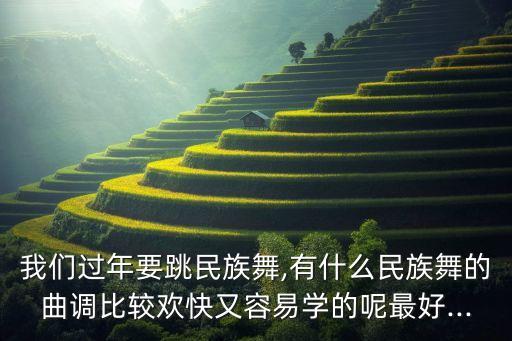 我们过年要跳民族舞,有什么民族舞的曲调比较欢快又容易学的呢最好...