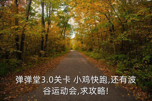 弹弹堂3.0关卡 小鸡快跑,还有波谷运动会,求攻略!