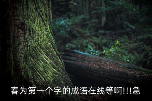 春为第一个字的成语在线等啊!!!急
