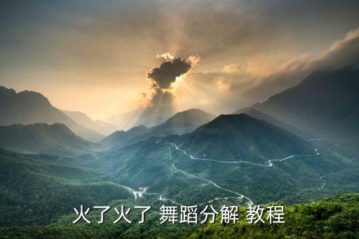 火了火了 舞蹈分解 教程