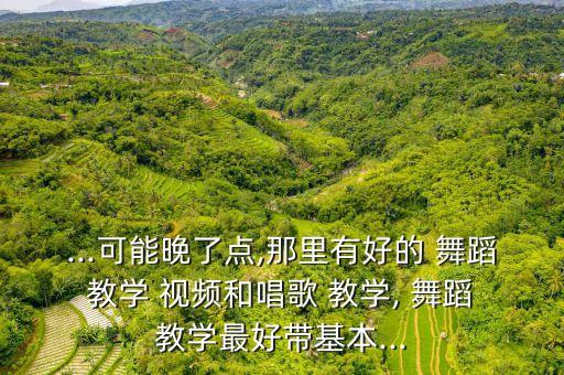 ...可能晚了点,那里有好的 舞蹈 教学 视频和唱歌 教学, 舞蹈 教学最好带基本...