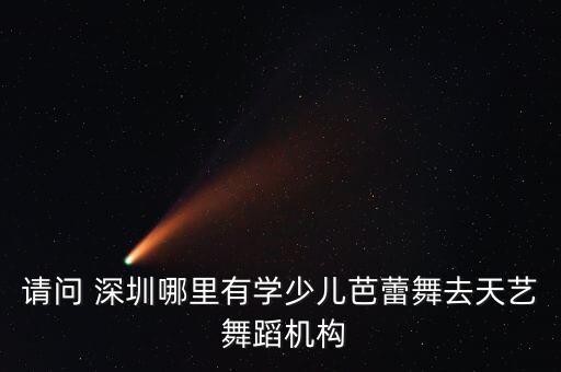 请问 深圳哪里有学少儿芭蕾舞去天艺 舞蹈机构