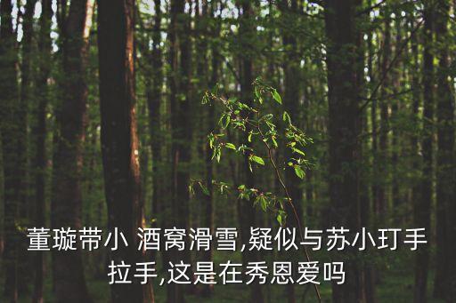 董璇带小 酒窝滑雪,疑似与苏小玎手拉手,这是在秀恩爱吗
