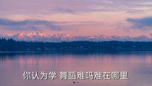你认为学 舞蹈难吗难在哪里