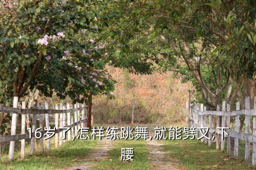 16岁了,怎样练跳舞,就能劈叉,下腰