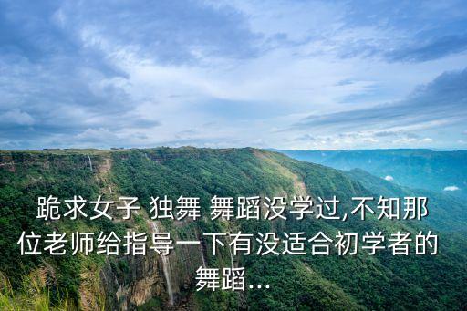 跪求女子 独舞 舞蹈没学过,不知那位老师给指导一下有没适合初学者的 舞蹈...