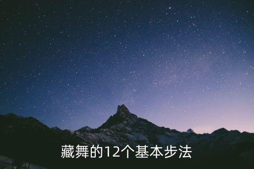 藏舞的12个基本步法