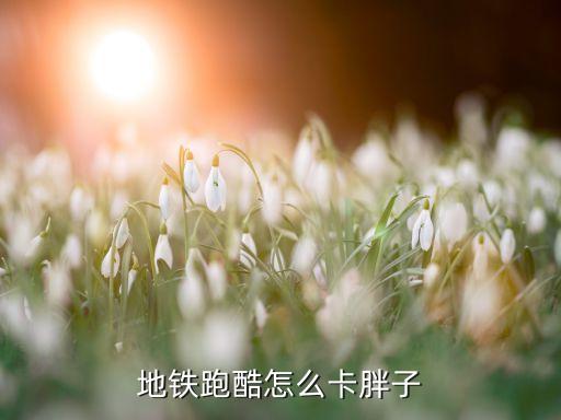 地铁跑酷怎么卡胖子