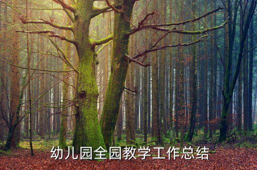  幼儿园全园教学工作总结