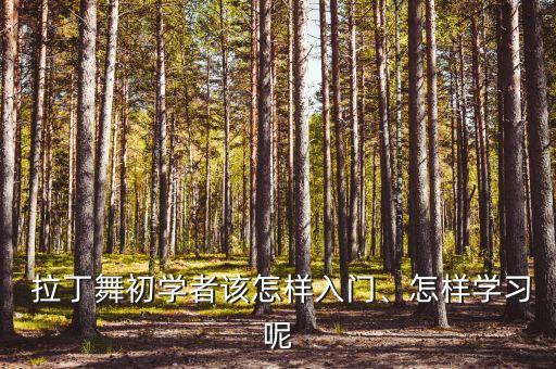  拉丁舞初学者该怎样入门、怎样学习呢