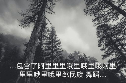 ...包含了阿里里里哦里哦里哦阿里里里哦里哦里跳民族 舞蹈...