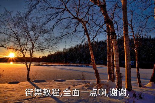 街舞教程,全面一点啊,谢谢,