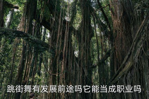 跳街舞有发展前途吗它能当成职业吗