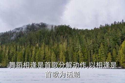  舞蹈相逢是首歌分解动作,以相逢是首歌为话题