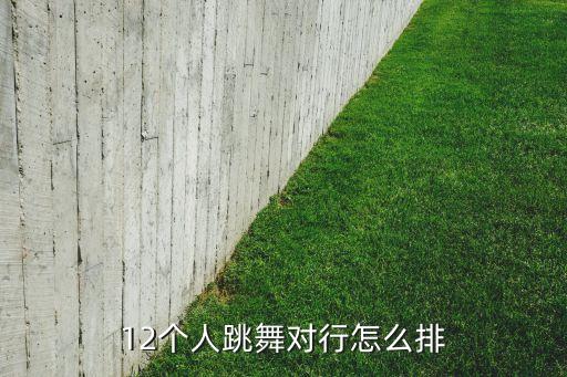 12个人跳舞对行怎么排