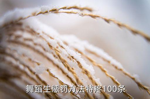  舞蹈生惩罚方法特疼100条