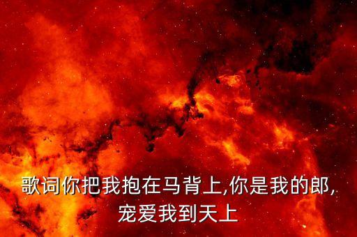 歌词你把我抱在马背上,你是我的郎,宠爱我到天上