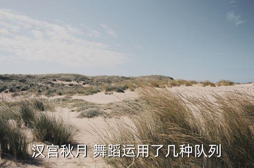 汉宫秋月 舞蹈运用了几种队列