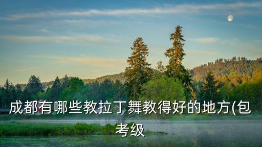 成都有哪些教拉丁舞教得好的地方(包考级
