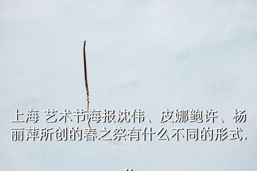 上海 艺术节海报沈伟、皮娜鲍许、杨丽萍所创的春之祭有什么不同的形式...