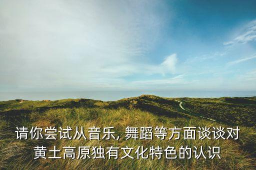 请你尝试从音乐, 舞蹈等方面谈谈对黄土高原独有文化特色的认识