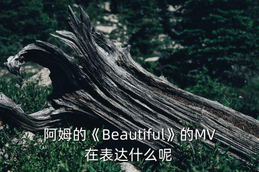 阿姆的《Beautiful》的MV在表达什么呢