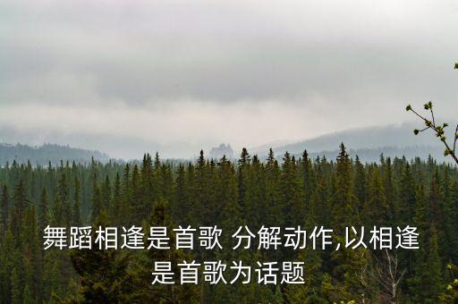  舞蹈相逢是首歌 分解动作,以相逢是首歌为话题