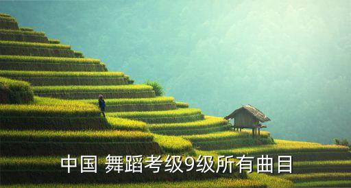 中国 舞蹈考级9级所有曲目