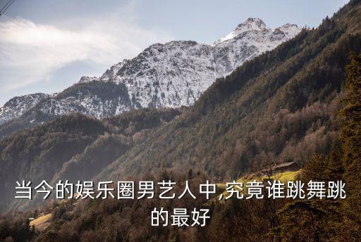 当今的娱乐圈男艺人中,究竟谁跳舞跳的最好