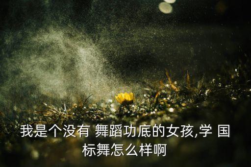 我是个没有 舞蹈功底的女孩,学 国标舞怎么样啊