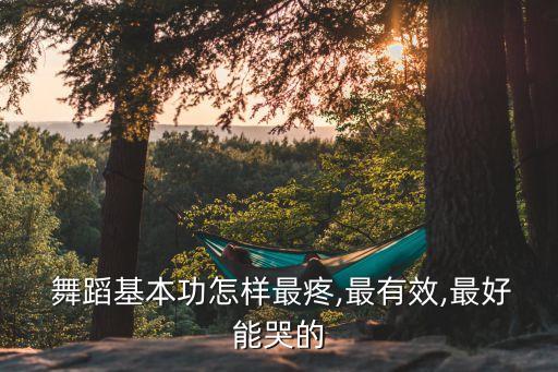  舞蹈基本功怎样最疼,最有效,最好能哭的