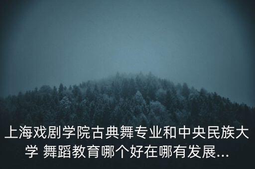 上海戏剧学院古典舞专业和中央民族大学 舞蹈教育哪个好在哪有发展...