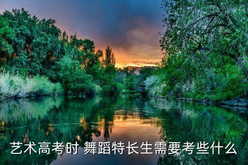 艺术高考时 舞蹈特长生需要考些什么