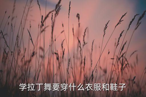学拉丁舞要穿什么衣服和鞋子