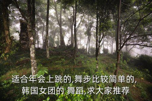 适合年会上跳的,舞步比较简单的, 韩国女团的 舞蹈,求大家推荐
