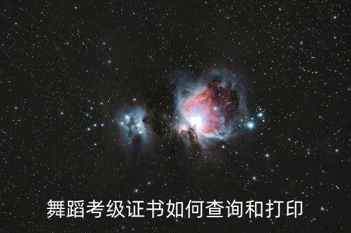 舞蹈考级证书如何查询和打印