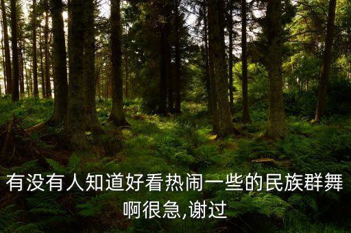 有没有人知道好看热闹一些的民族群舞啊很急,谢过