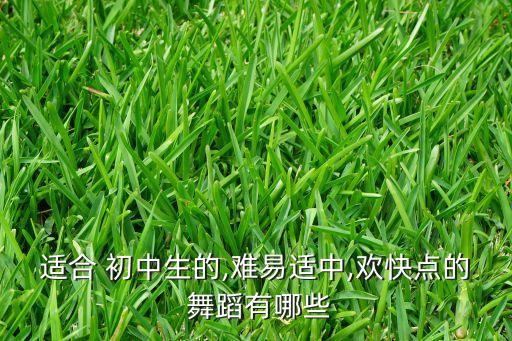 适合 初中生的,难易适中,欢快点的 舞蹈有哪些